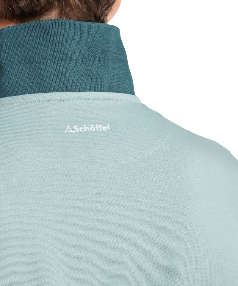 Schoffel Country Exmouth Heritage Quarter Zip Powder Blue-5