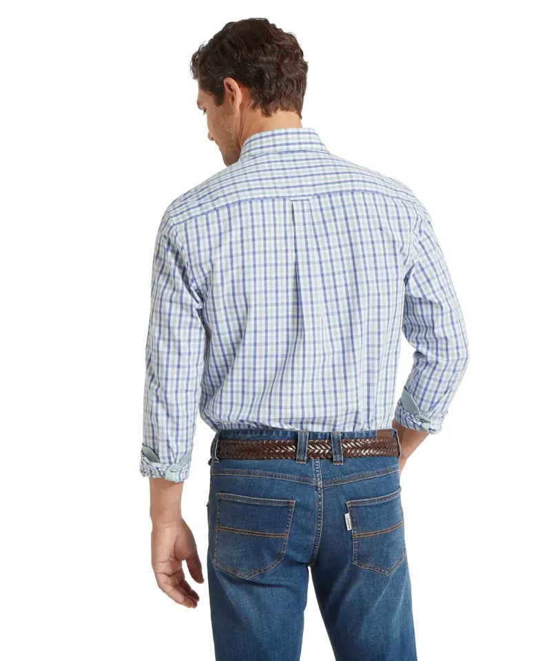 Schoffel Country Hebden Tailored Shirt Mist Blue/Vintage Indigo Check-4