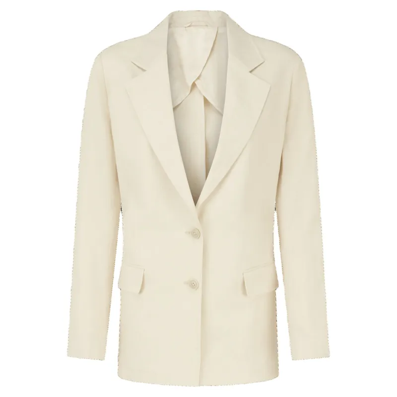 Schoffel Country Henley Linen Blazer in Oat