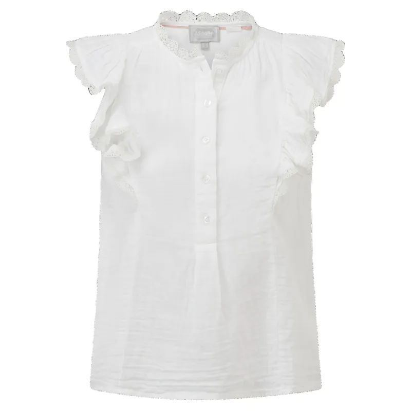 Schoffel Country Jasmine Blouse in Soft White