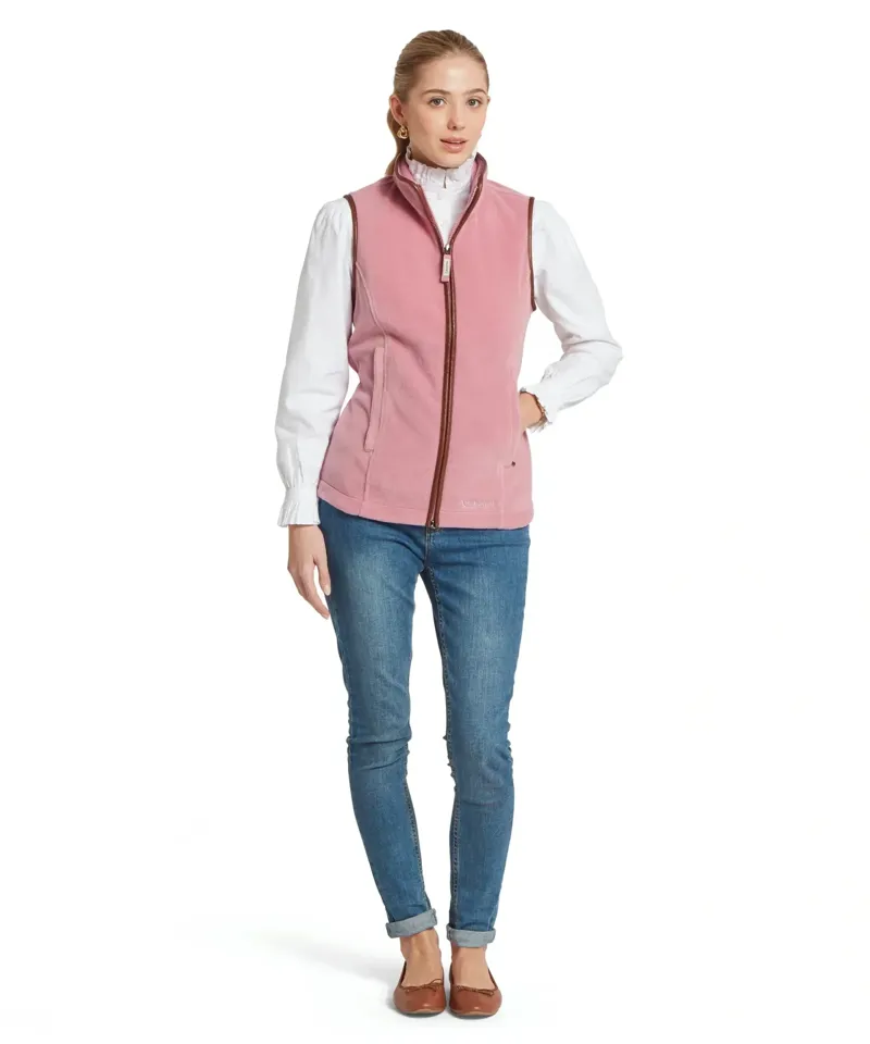 Schoffel Country Lyndon II Fleece Gilet in Antique Rose-2