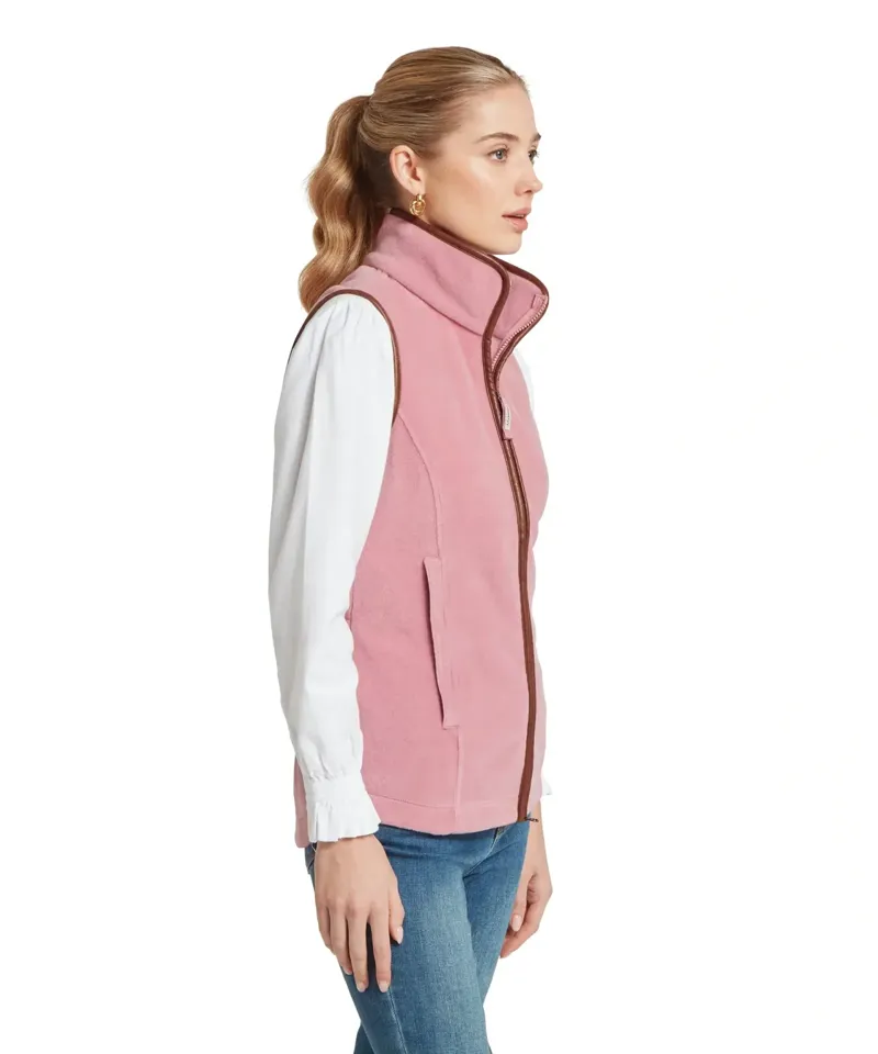 Schoffel Country Lyndon II Fleece Gilet in Antique Rose-3