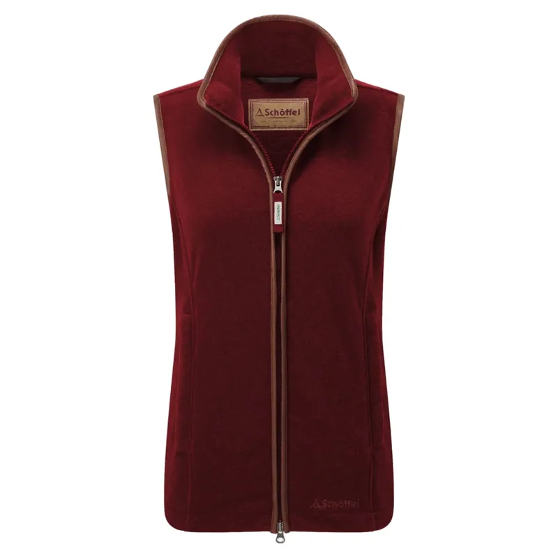 Schoffel Country Lyndon II Fleece Gilet in Claret