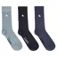 Schoffel Country Mens Bamboo Sock Box of 3 7-11 in Blue Ptarmigan Mix