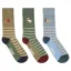 Schoffel Country Mens Bamboo Sock Box of 3 7-11 in Lake Blue Pheasant Mix