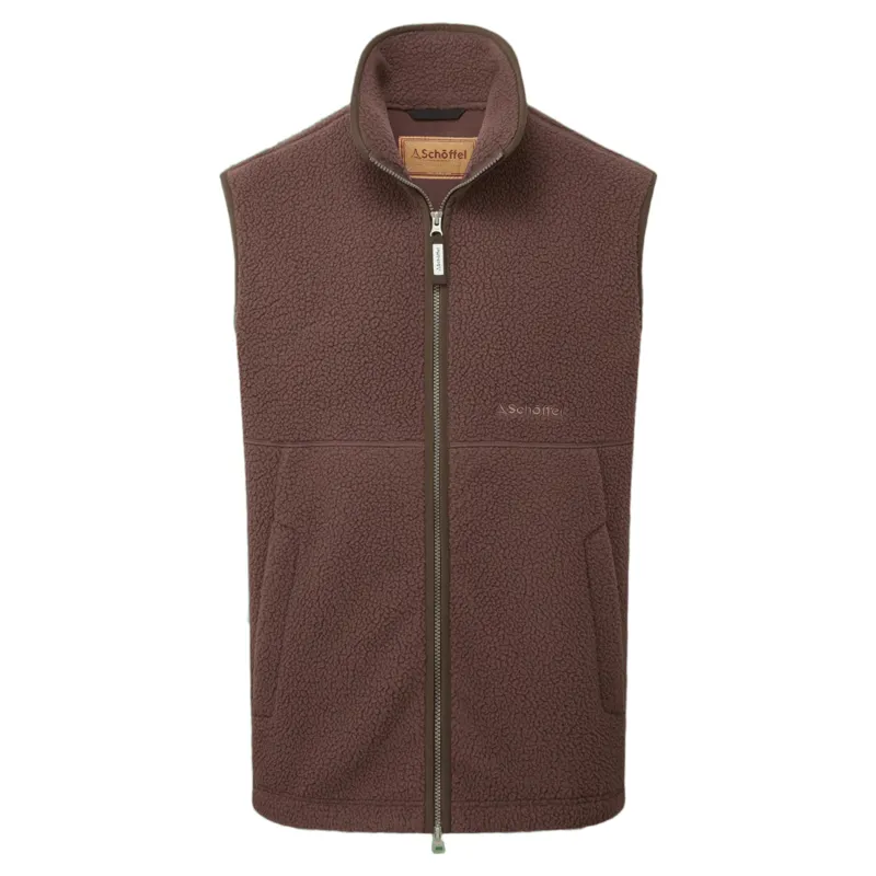 Schoffel Country Oakham Retro Fleece Gilet in Mahogany