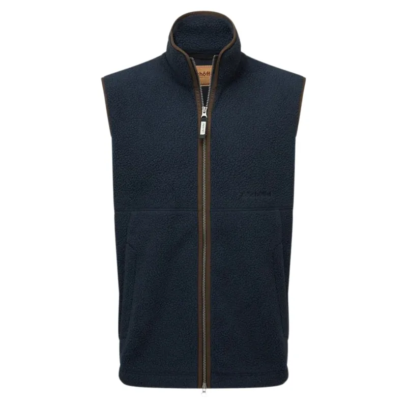 Schoffel Country Oakham Retro Fleece Gilet in True Navy