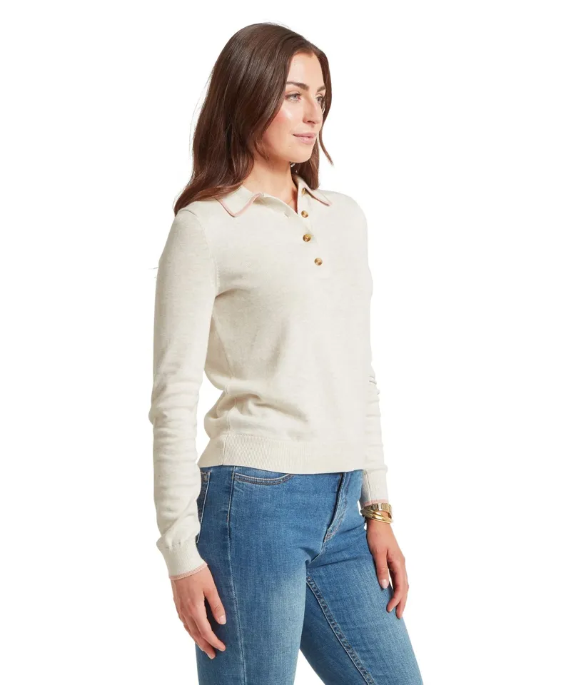 Schoffel Country Portloe Jumper in Dove-3