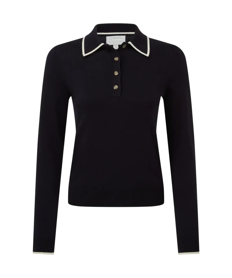 Schoffel Country Portloe Jumper in Navy/Dove