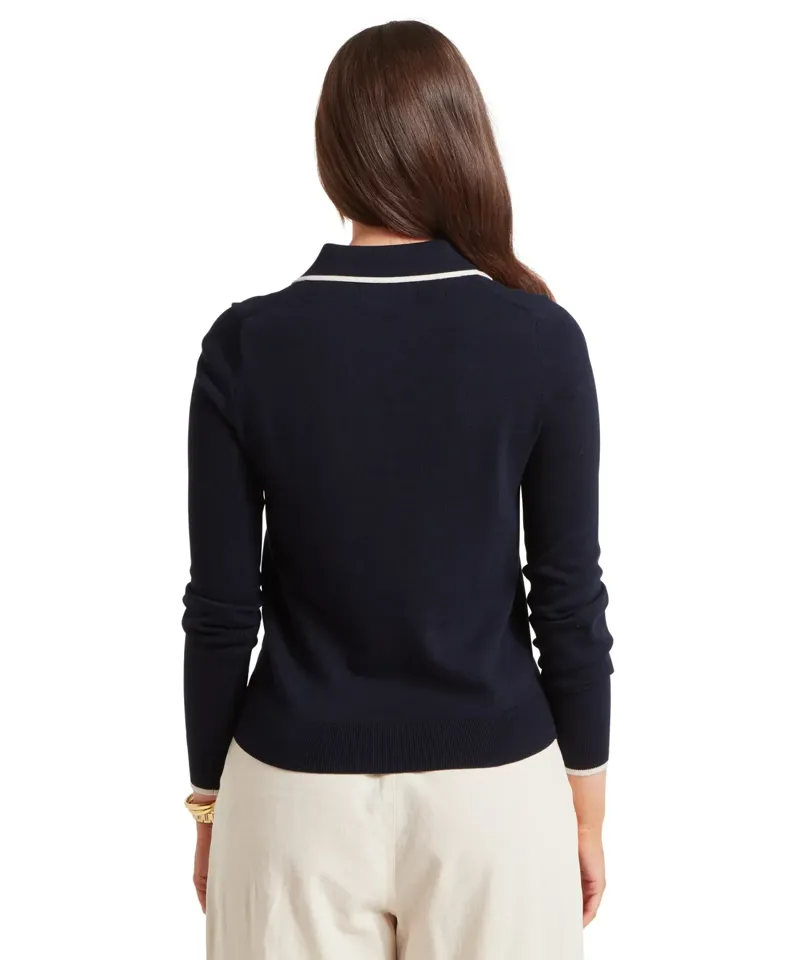 Schoffel Country Portloe Jumper in Navy/Dove-4