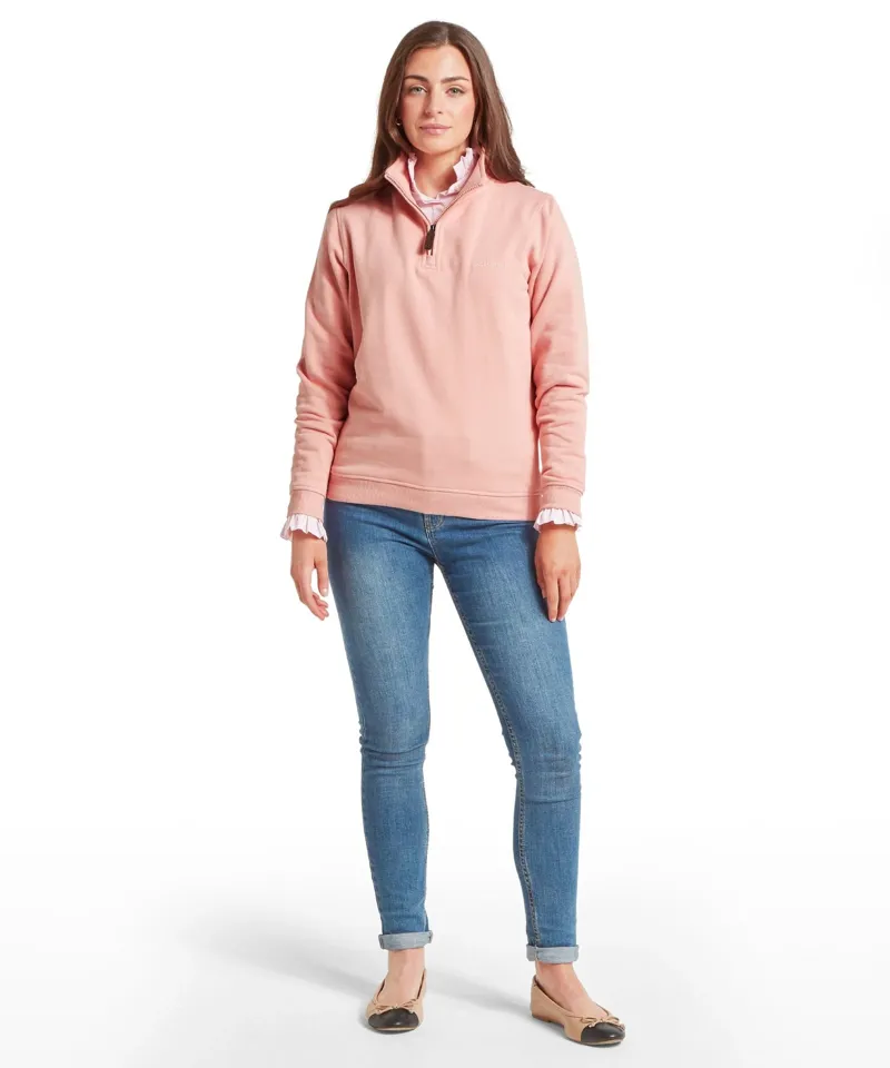 Schoffel Country Sennen Cove Sweatshirt in Pale Rose-1