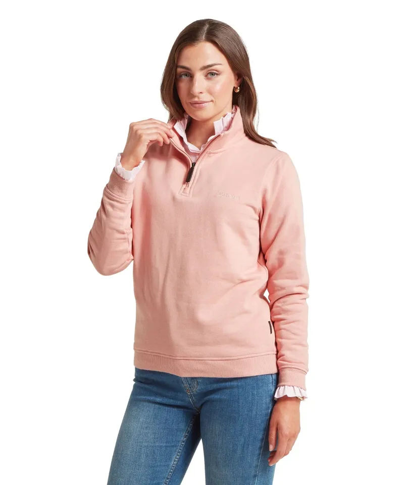 Schoffel Country Sennen Cove Sweatshirt in Pale Rose-2