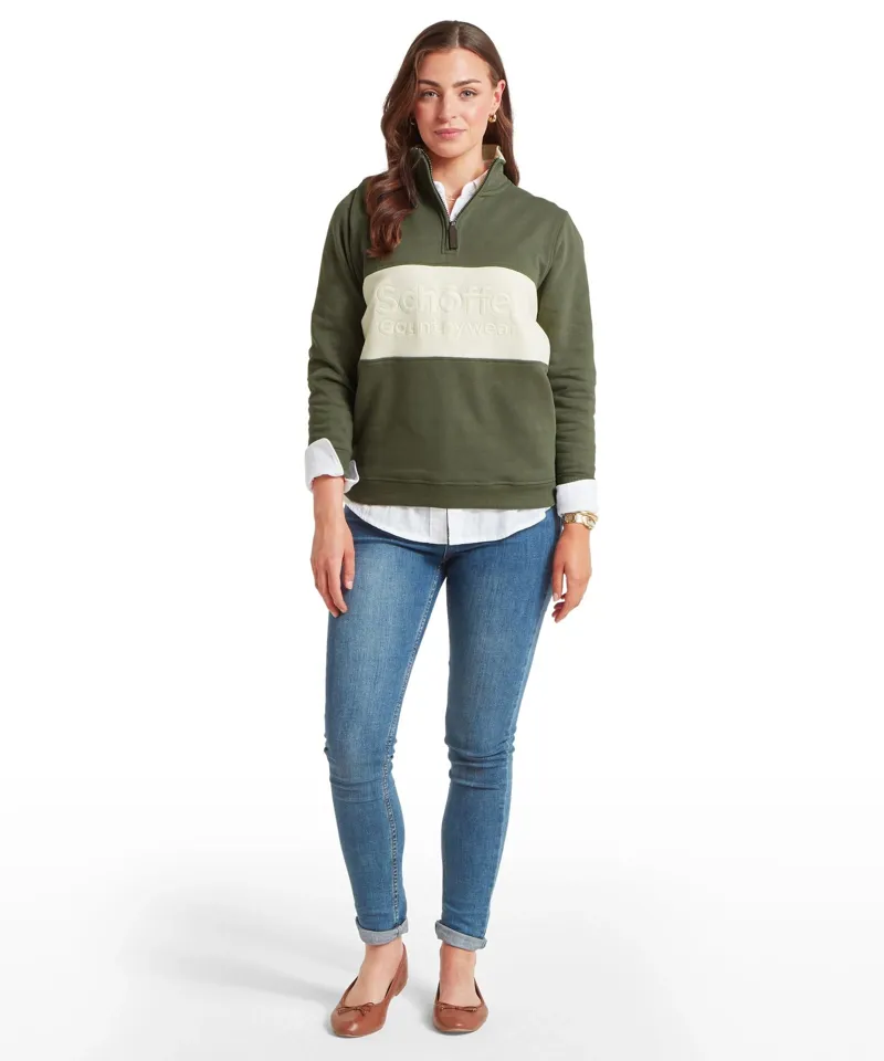 Schoffel Country St Agnes Sweatshirt in Beetle Green-1