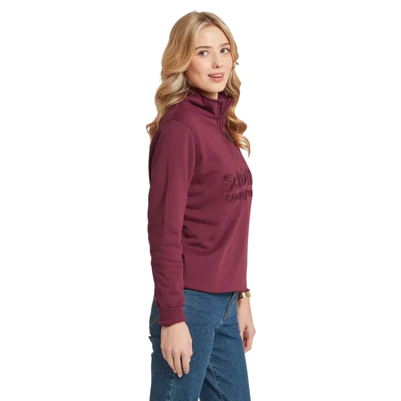 Schoffel Country St Issey Ladies Sweatshirt in Burgundy-3