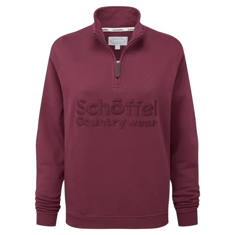 Schoffel Country St Issey Ladies Sweatshirt in Burgundy