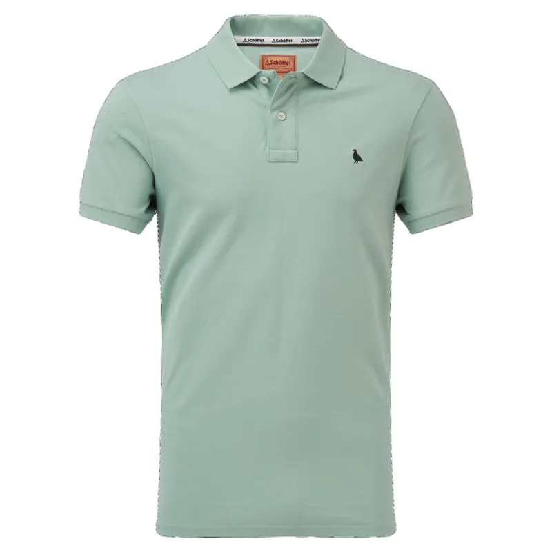 Schoffel Country St Ives Polo Shirt in Surf Blue