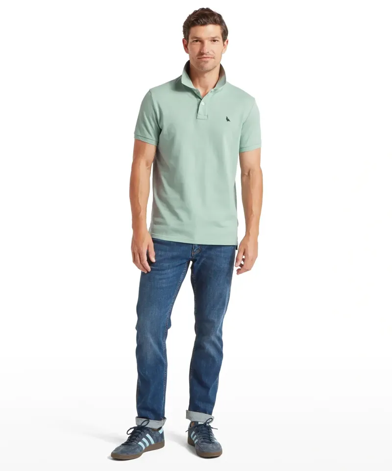 Schoffel Country St Ives Polo Shirt in Surf Blue-2