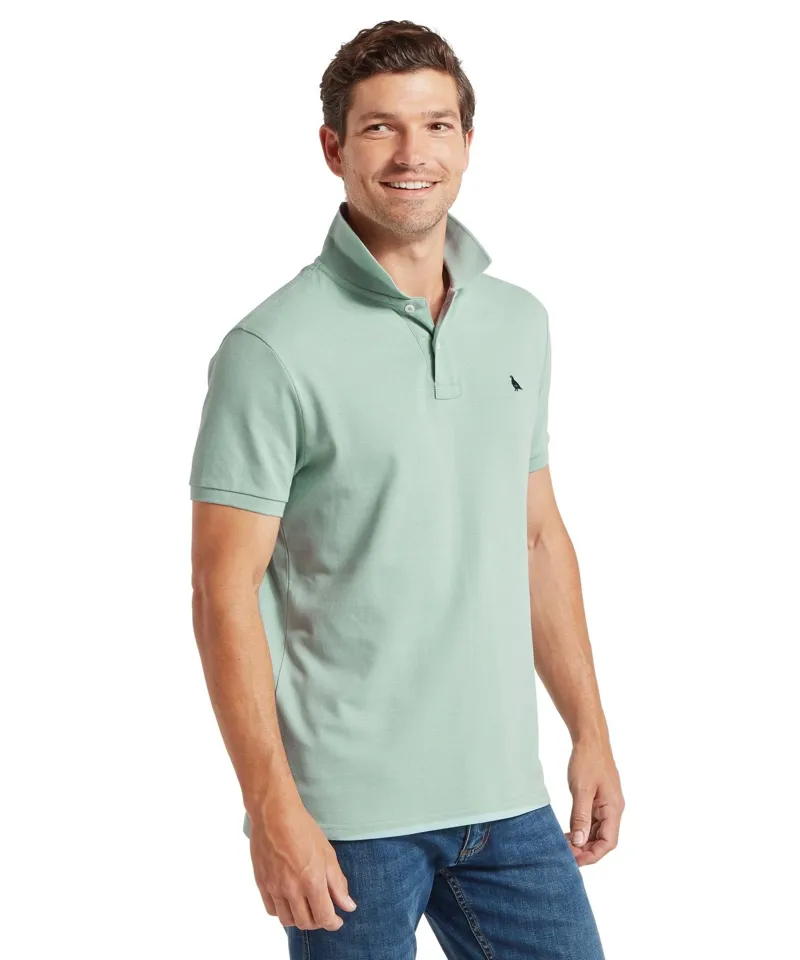 Schoffel Country St Ives Polo Shirt in Surf Blue-3