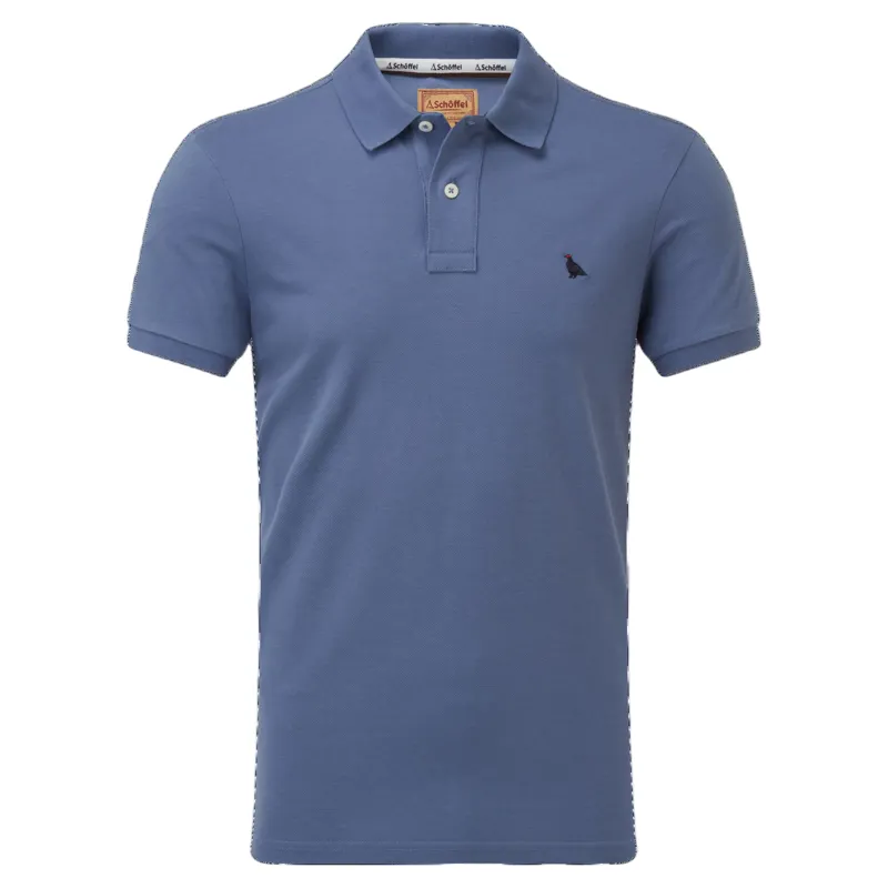 Schoffel Country St Ives Polo Shirt in Vintage Indigo