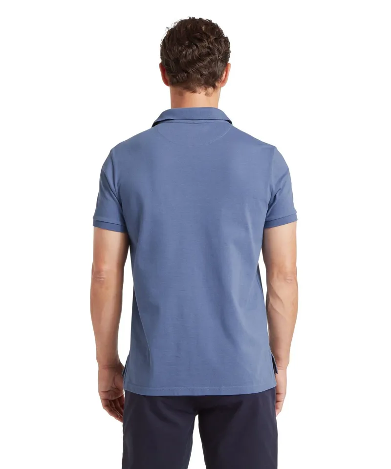 Schoffel Country St Ives Polo Shirt in Vintage Indigo-3