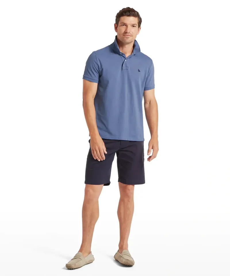 Schoffel Country St Ives Polo Shirt in Vintage Indigo-4