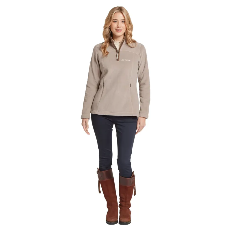 Schoffel Country Tilton II 1/4 Zip Fleece in Mushroom-2
