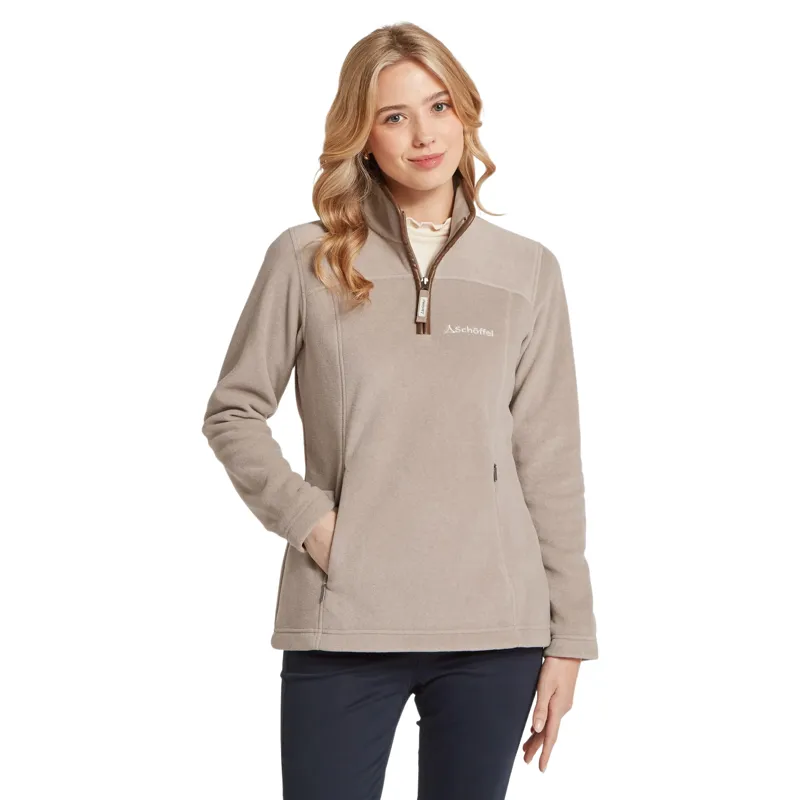 Schoffel Country Tilton II 1/4 Zip Fleece in Mushroom-1
