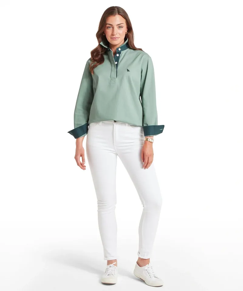 Schoffel Country Treloyhan Deck Shirt in Surf Blue-2