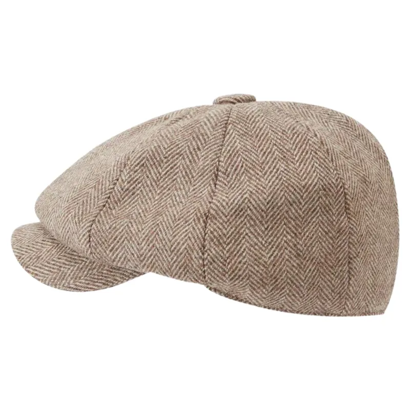 Schoffel Country Women's Newsboy Tweed Cap in Cobblestone Herringbone