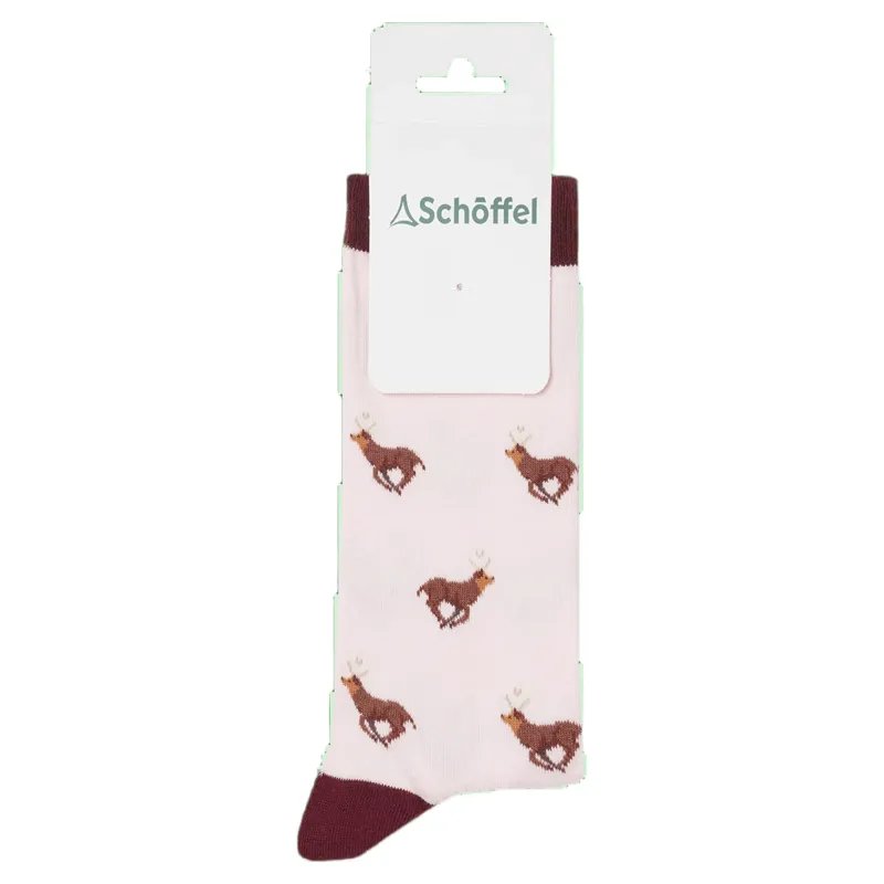 Schoffel Country Women's Single Cotton Sock Stag 4-7 in Pink