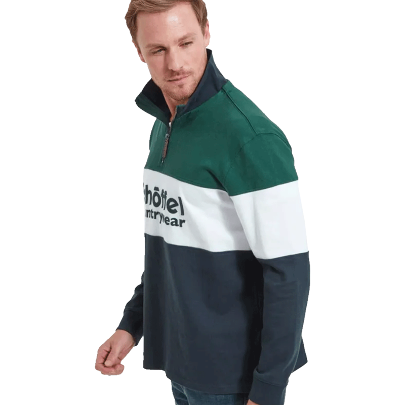 Schoffel Exeter Heritage Quarter Zip Jumper Navy-1