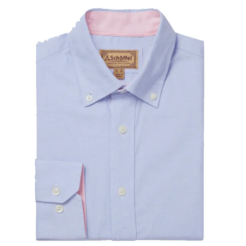 Schoffel Holt Soft Oxford Tailored Shirt Light Blue