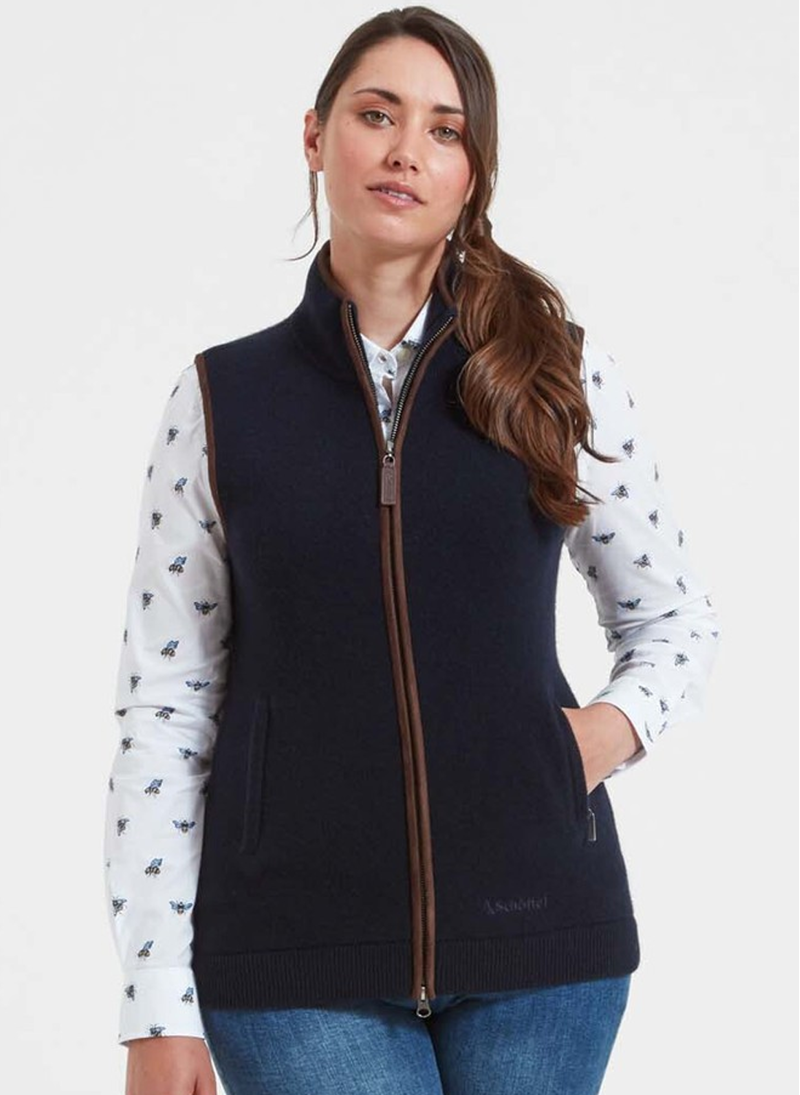 Schoffel Orkney Merino Gilet Navy-5