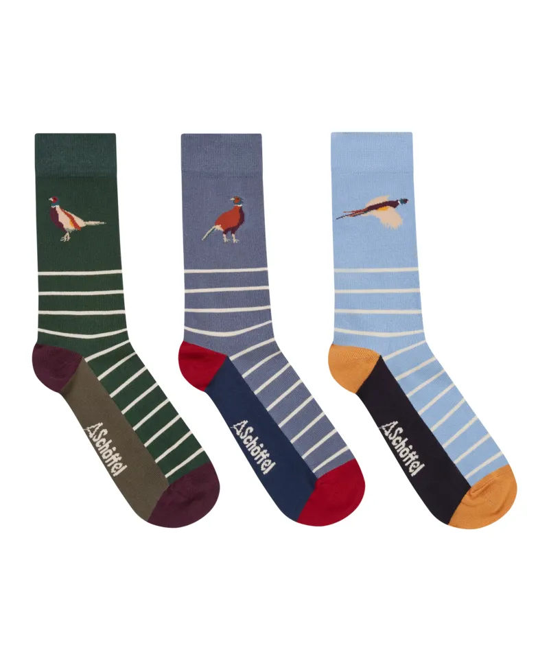 Schoffel Mens Bamboo Socks Pheasant Mix-1