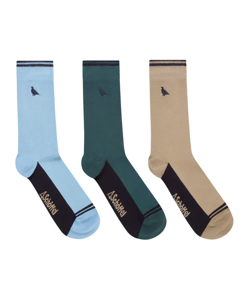 Schoffel Mens Bamboo Socks Set Ptarmigan Mix