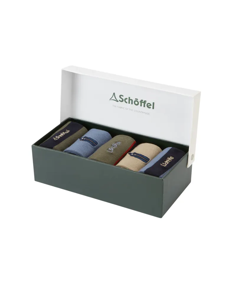 Schoffel Country Bamboo Socks Oakham Mix in Green-1