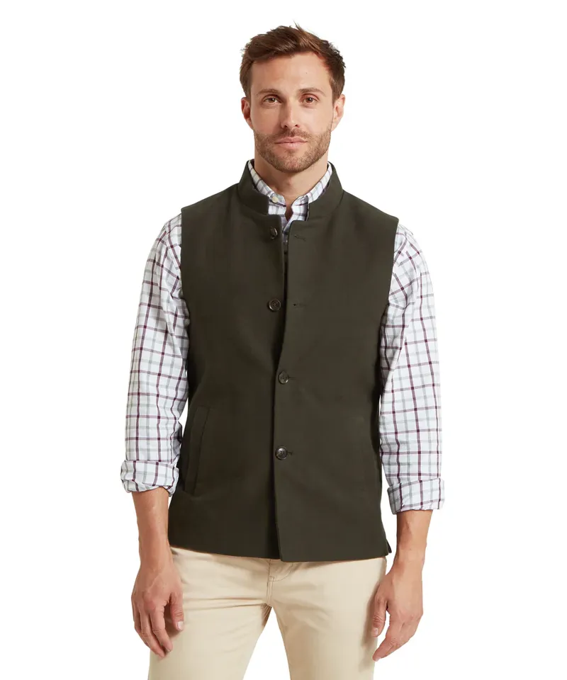 Schoffel Barnsdale Nehru Waistcoat Forest-5