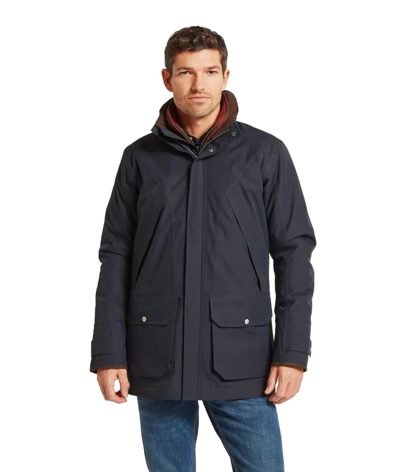 Schoffel Country Barrow Country Coat in Carbon Navy-1