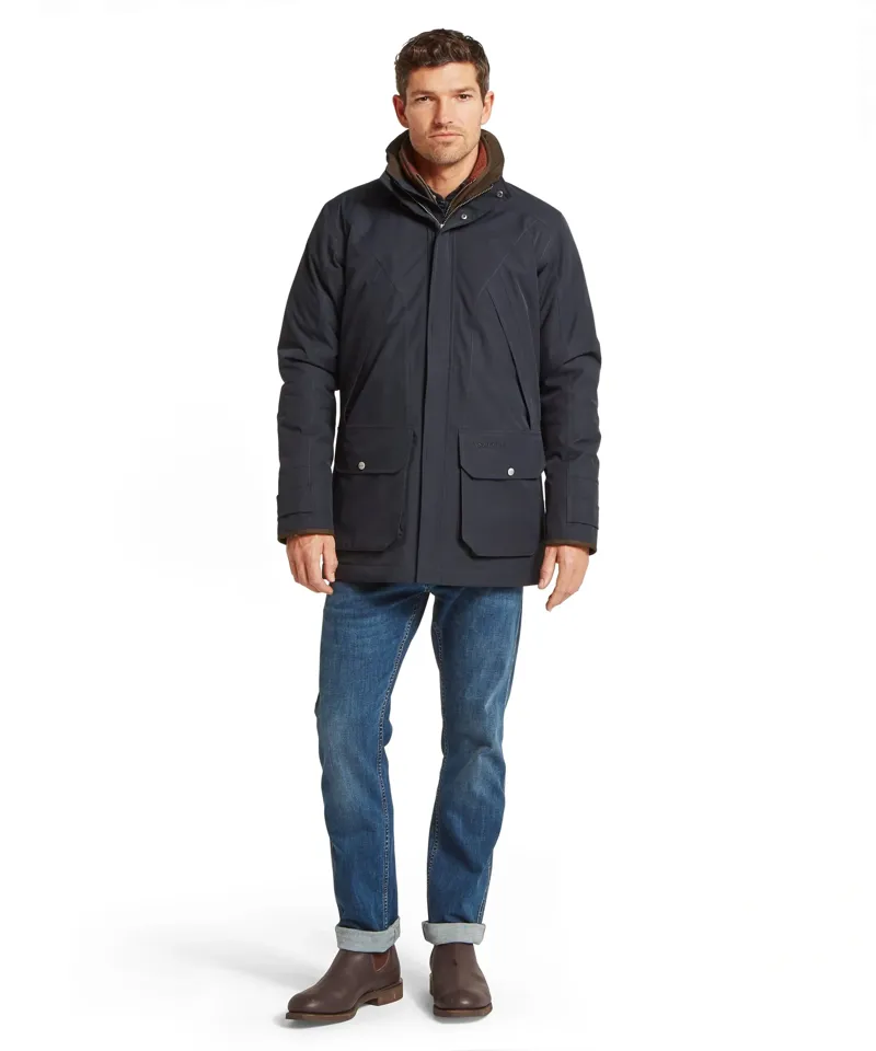 Schoffel Country Barrow Country Coat in Carbon Navy-2