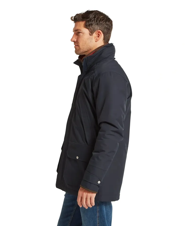 Schoffel Country Barrow Country Coat in Carbon Navy-3