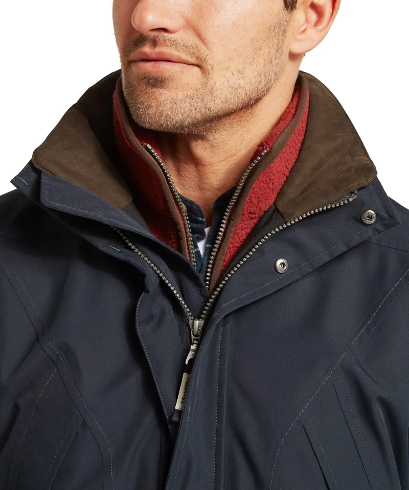 Schoffel Country Barrow Country Coat in Carbon Navy-6