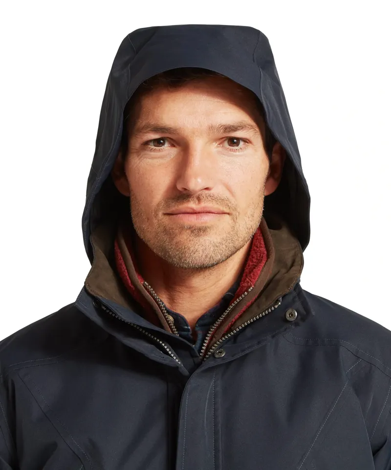 Schoffel Country Barrow Country Coat in Carbon Navy-5
