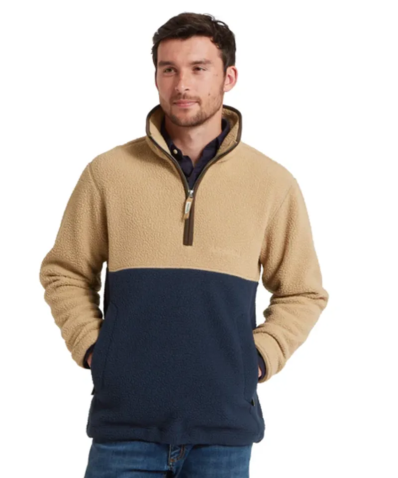Schoffel Berkeley Retro Fleece True Navy Tan-1
