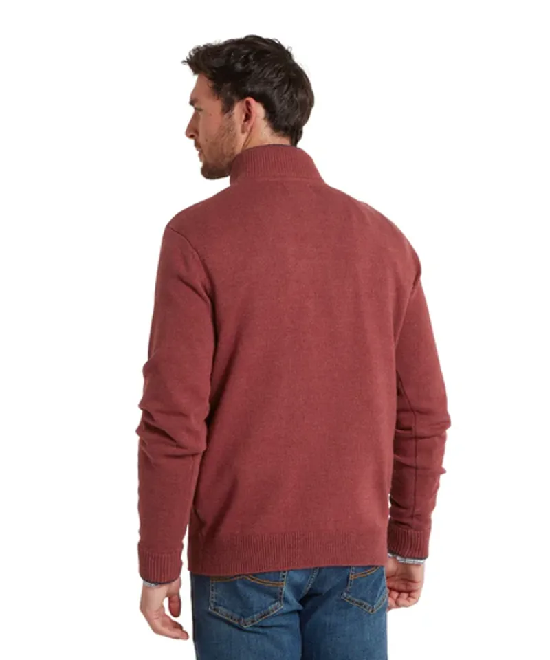Schoffel Blair Quarter Zip Jumper Redwood-4