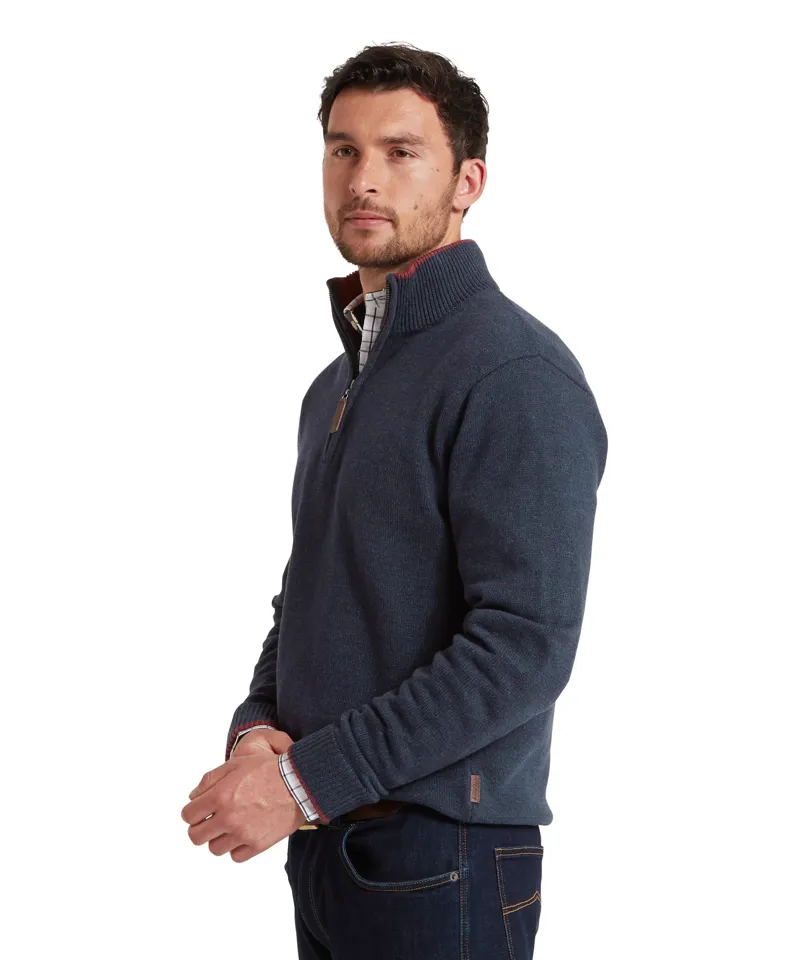 Schoffel Blair Quarter Zip Jumper Ink Navy-2