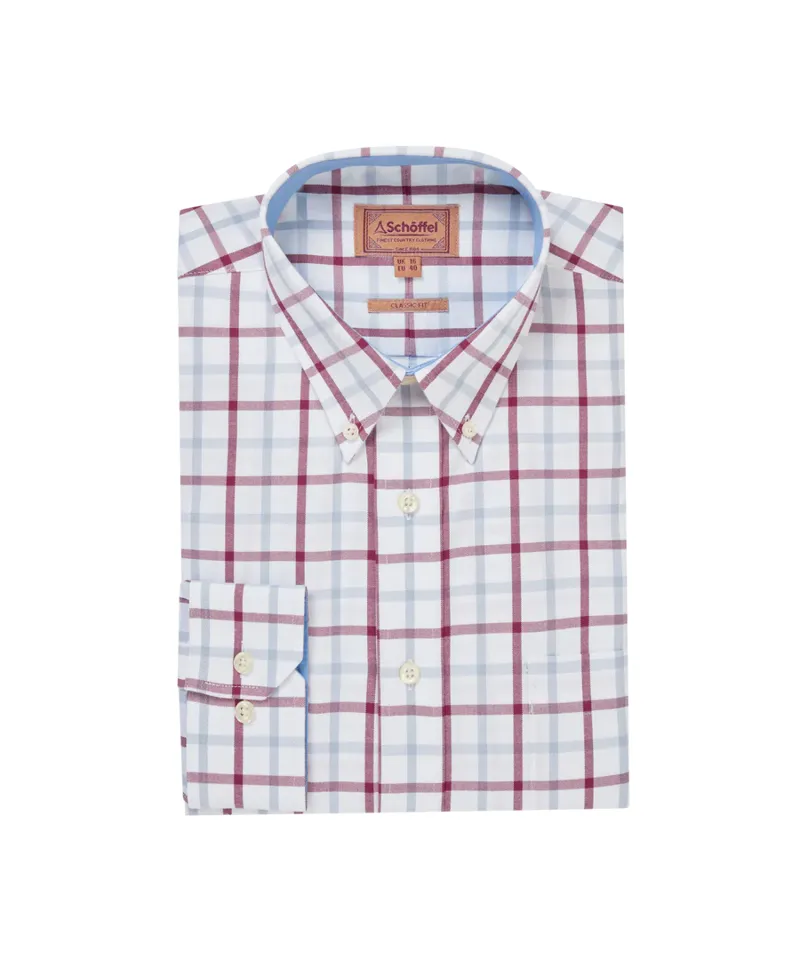 Schoffel Brancaster Classic Shirt Mountain Blue Check