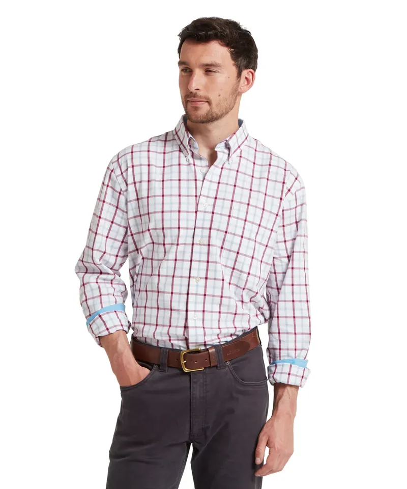 Schoffel Brancaster Classic Shirt Mountain Blue Check-1