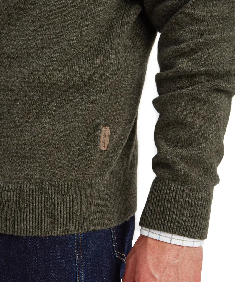 Schoffel Country Calton Cotton Cashmere 1/4 Zip Jumper in Loden Green-6