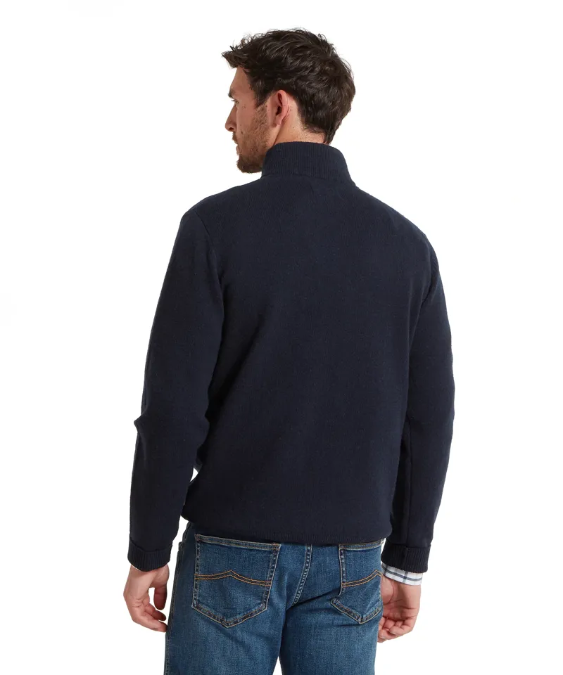 Schoffel Country Calton Cotton Cashmere 1/4 Zip Jumper in Navy-4