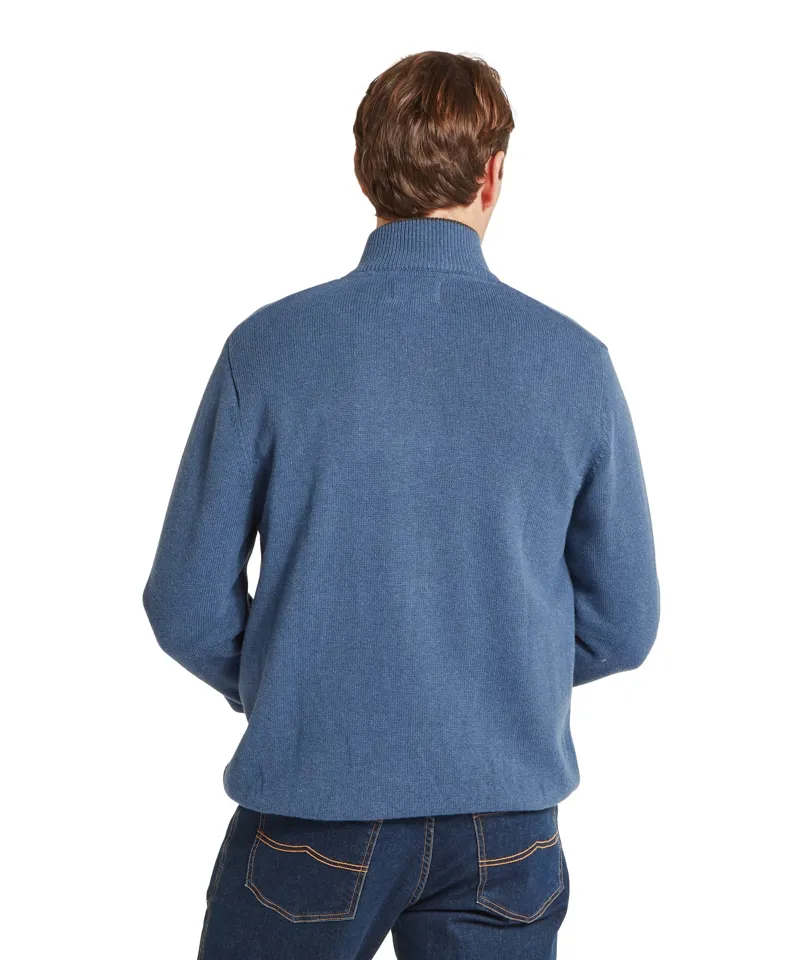 Schoffel Country Castlebay Quarter Zip Jumper in Force Blue-6